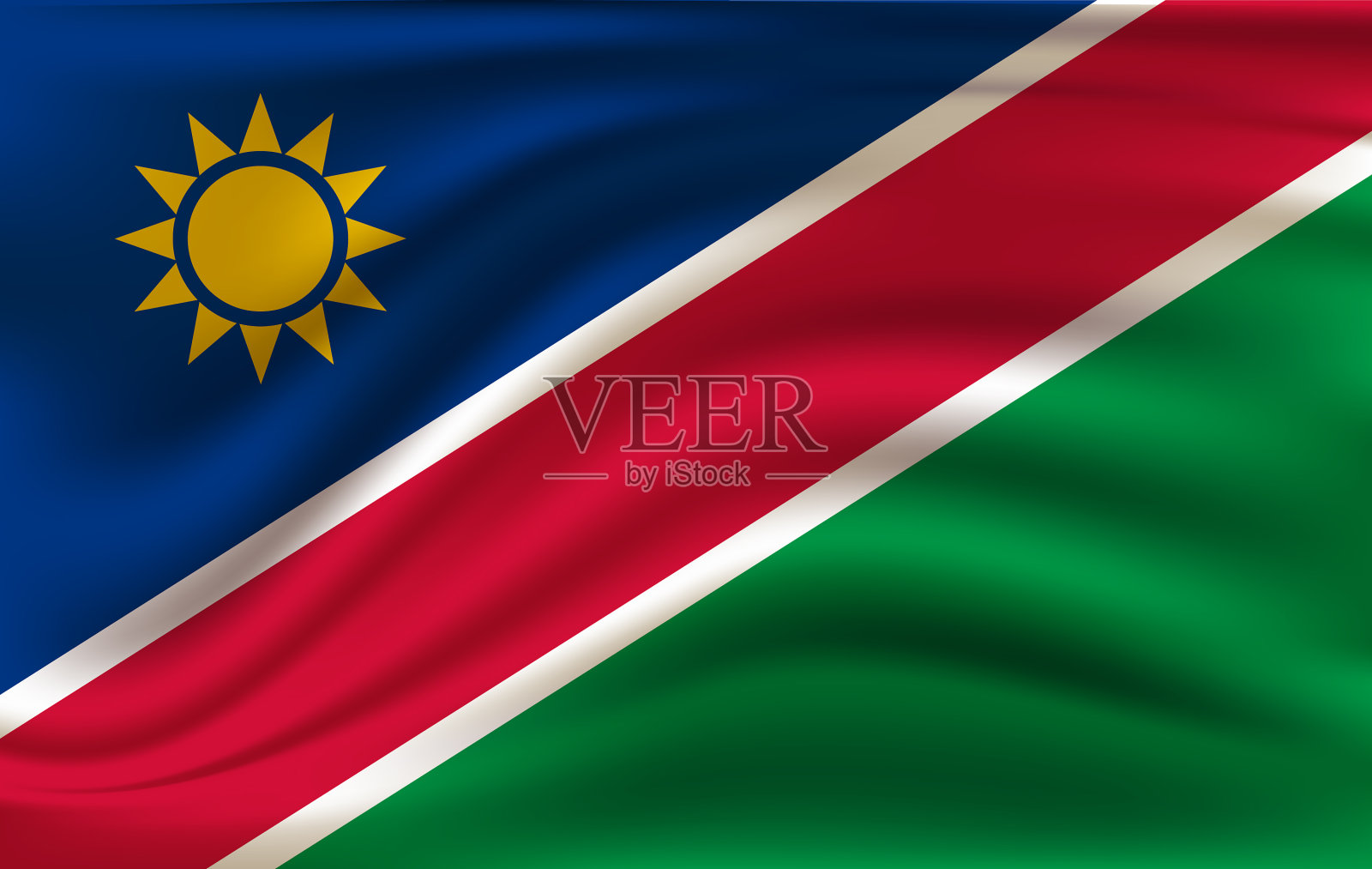 国旗纳米比亚现实挥舞国旗共和国插画图片素材