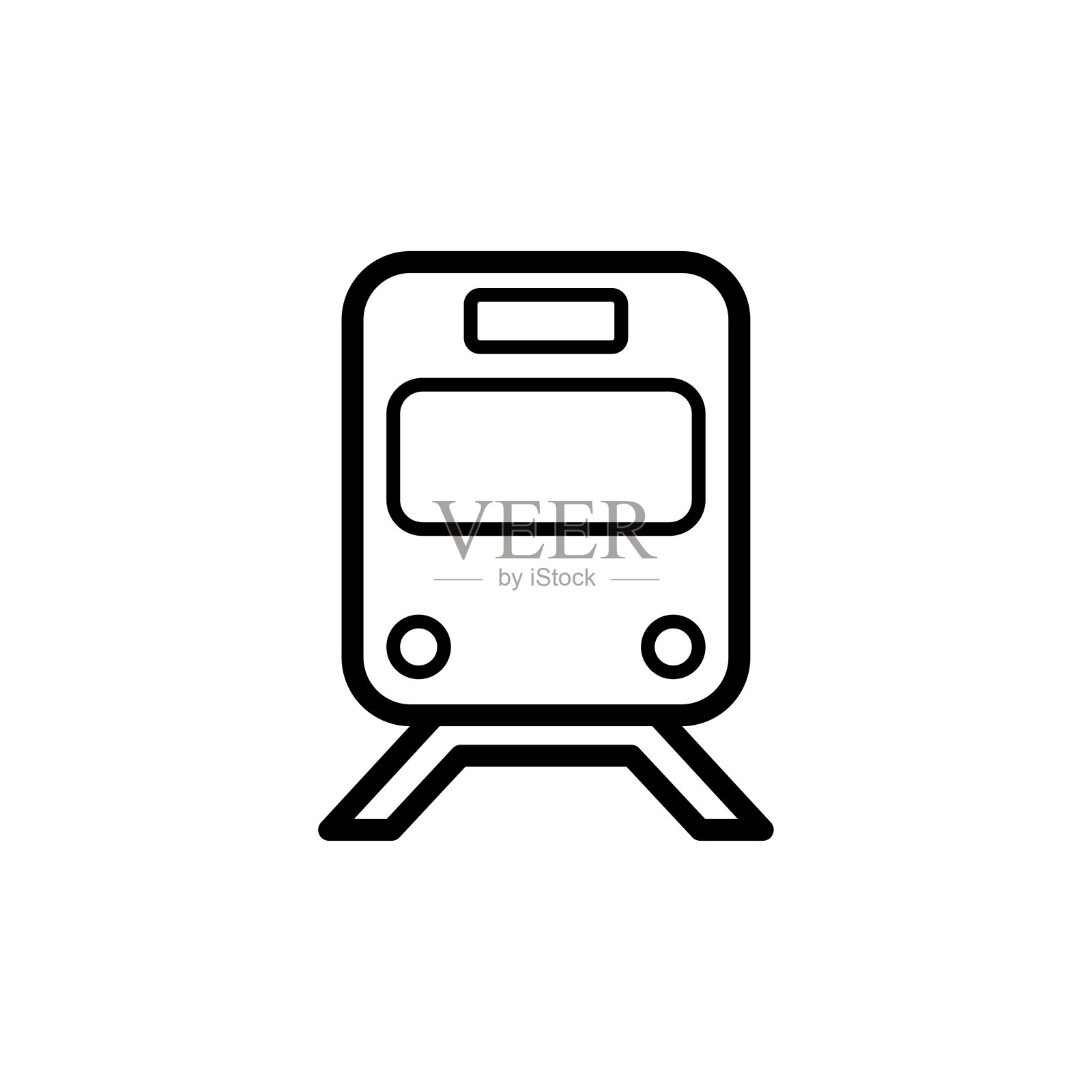 火车图标平面矢量模板设计流行图标素材