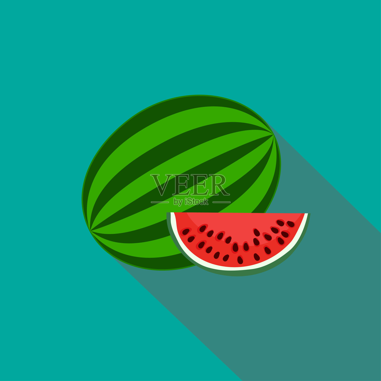 西瓜水果图标设计元素图片
