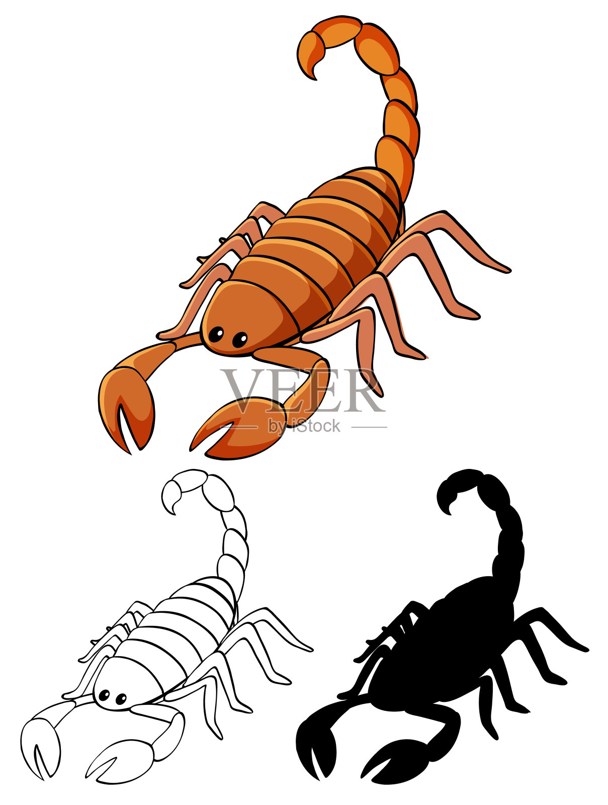 一只螃蟹插画图片素材