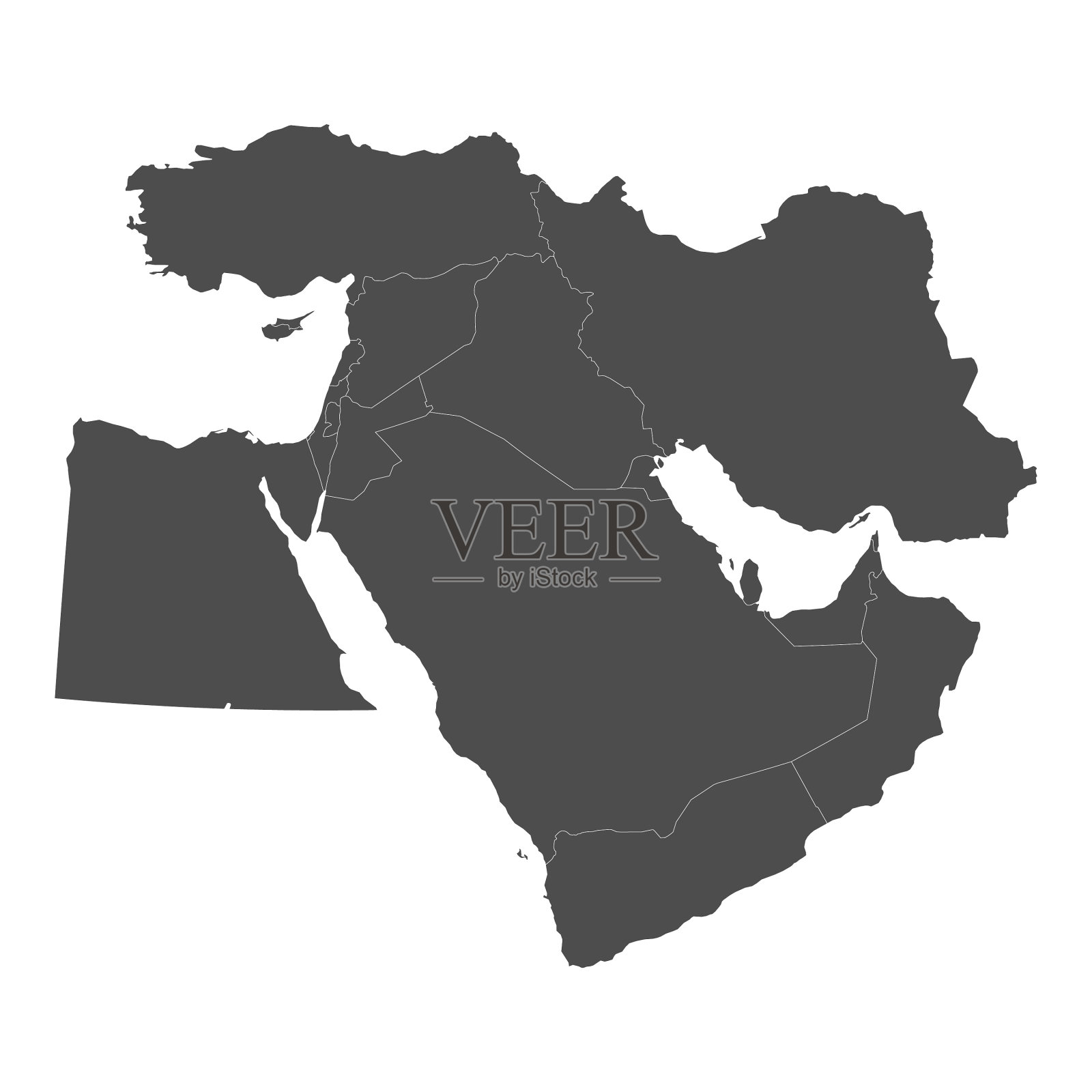 中东地图设计元素图片