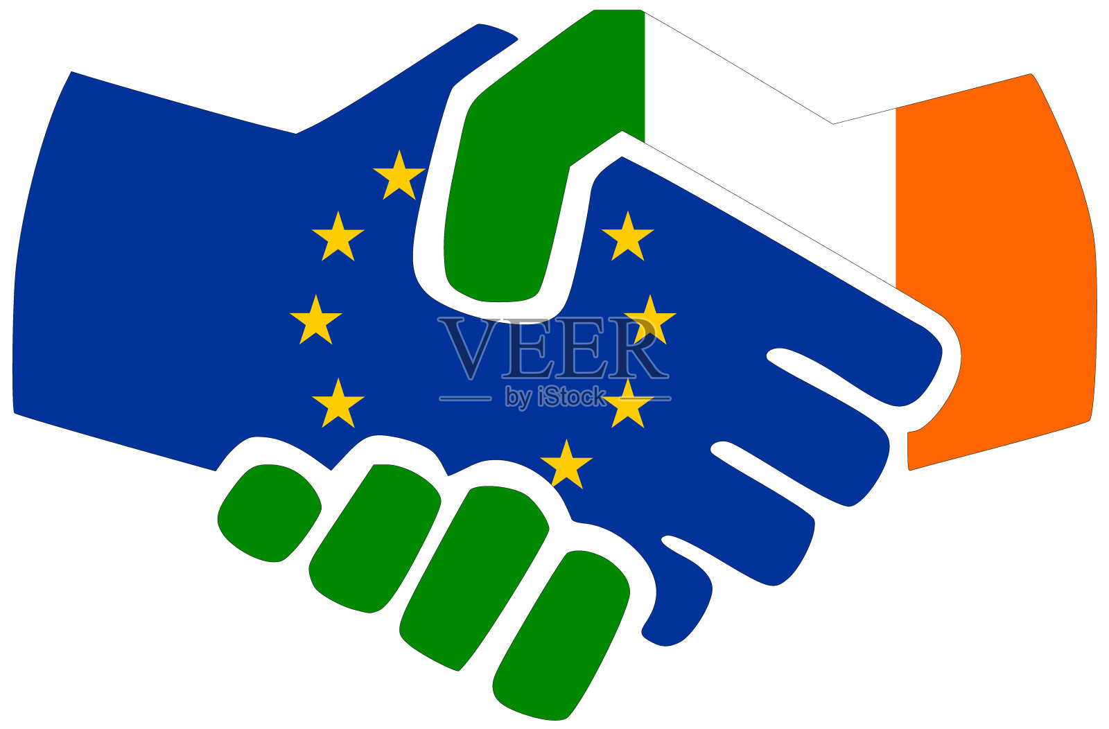 欧盟-爱尔兰/握手设计元素图片