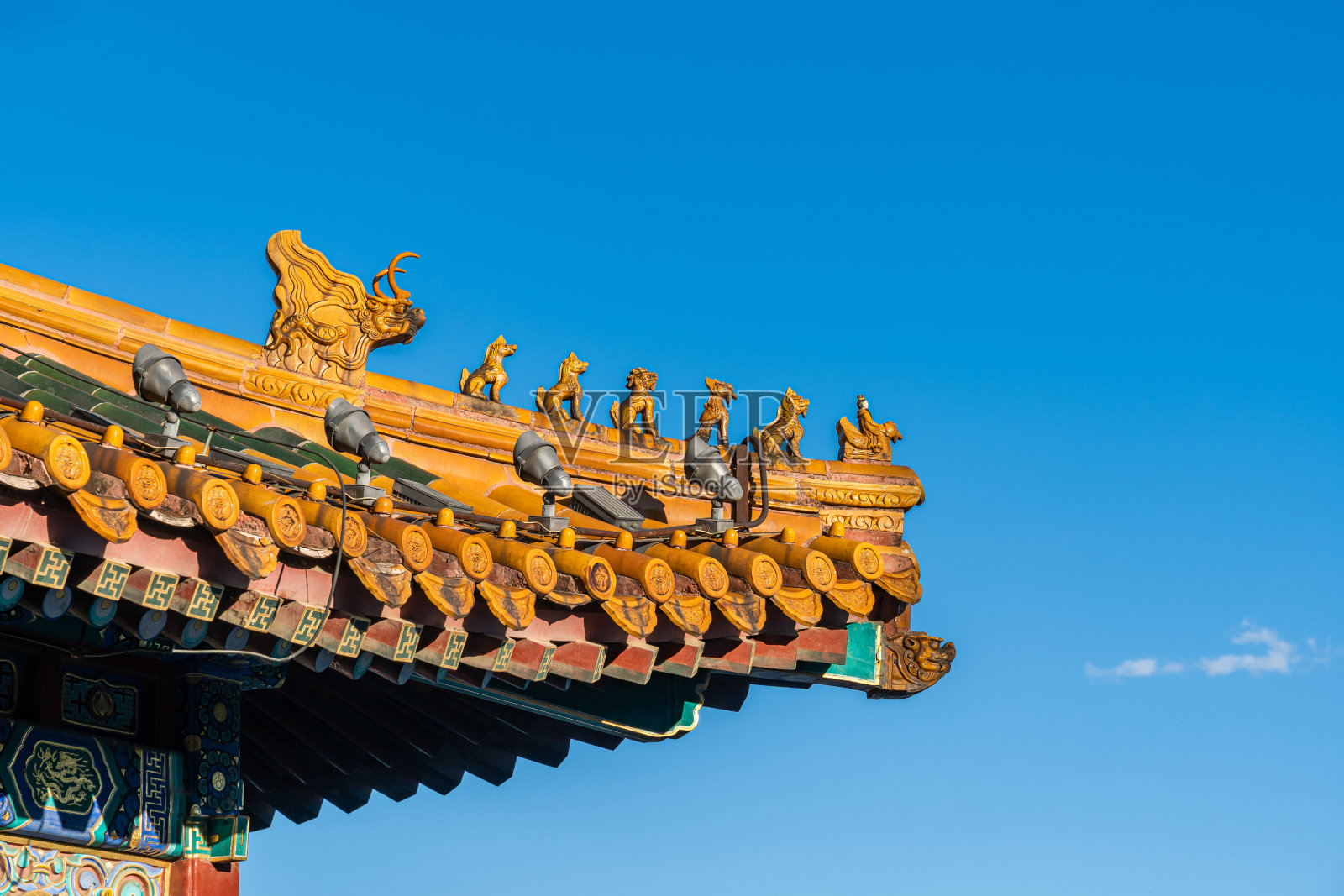 中国传统风格古建筑屋檐照片摄影图片