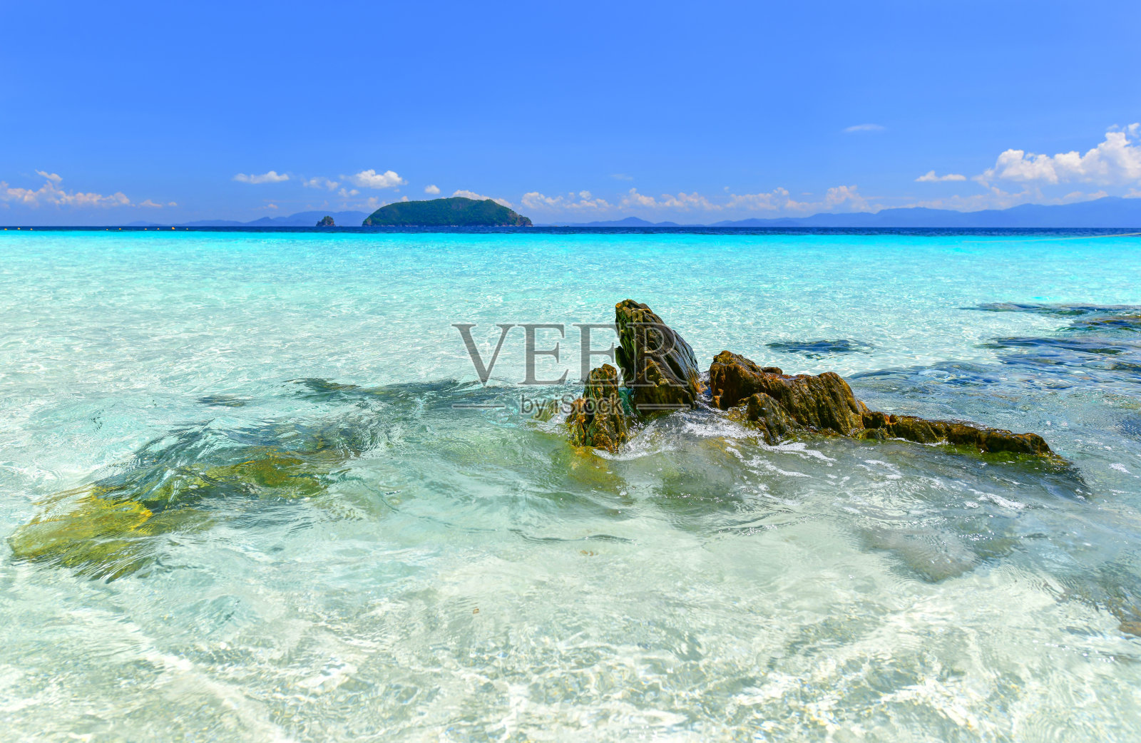 美丽的年乌比岛的热带天堂海滩照片摄影图片