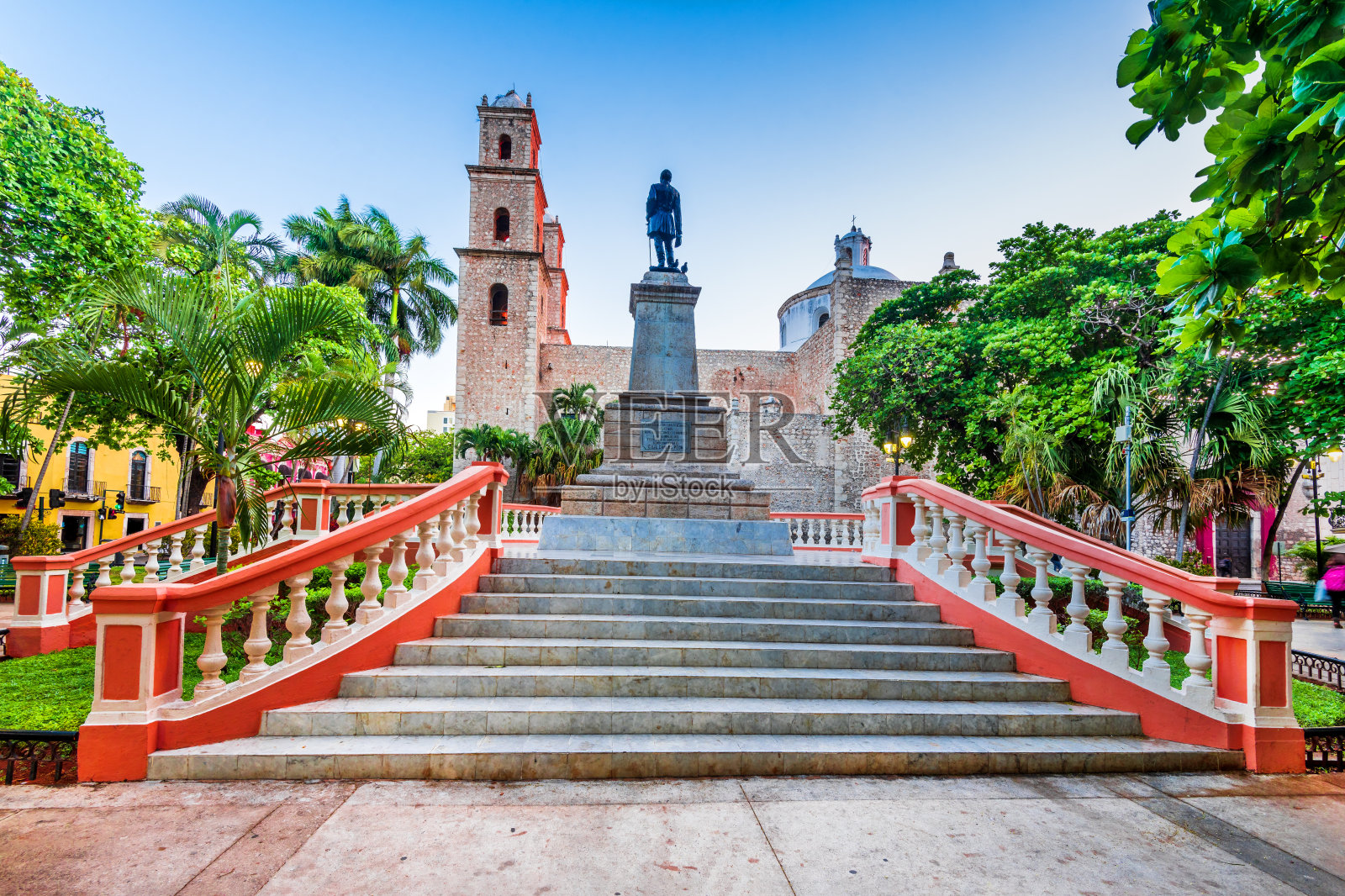 梅里达，殖民城市尤卡坦半岛-墨西哥照片摄影图片