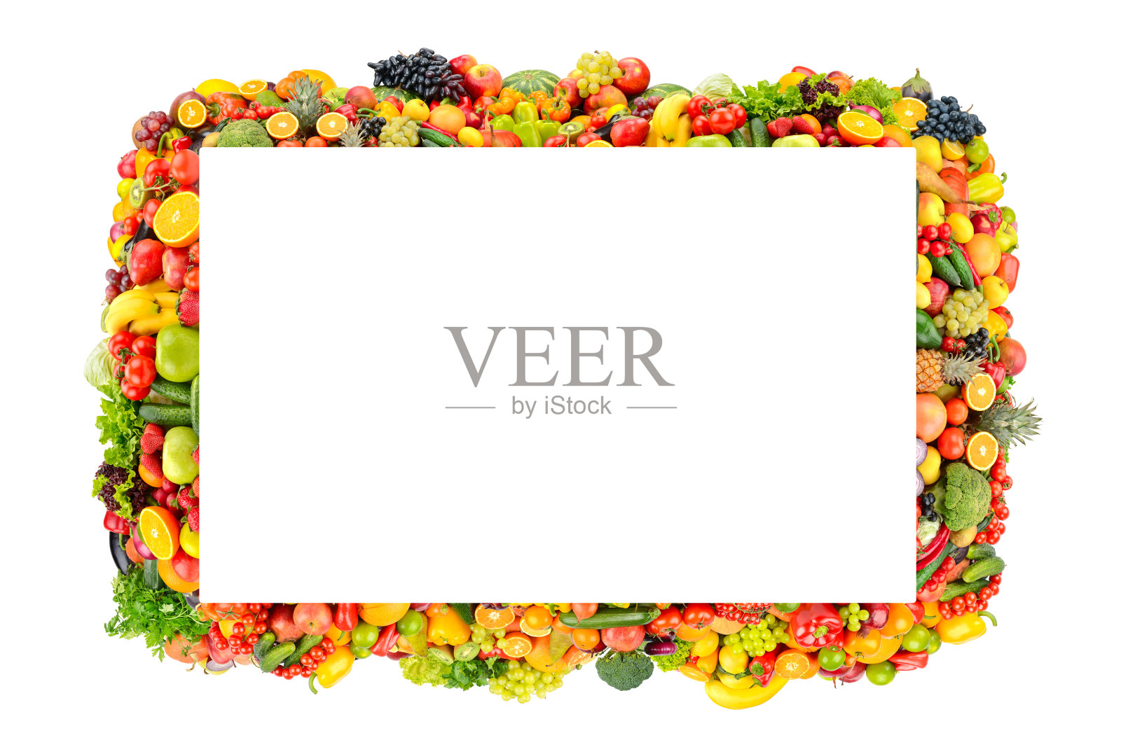 美丽的框架水果，蔬菜，孤立的白色浆果照片摄影图片