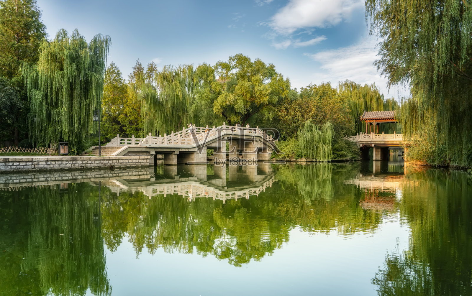中国园林湖泊景观照片摄影图片