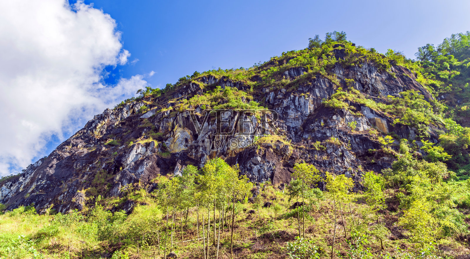 越南萨帕翻斯盘山的自然景观背景照片摄影图片
