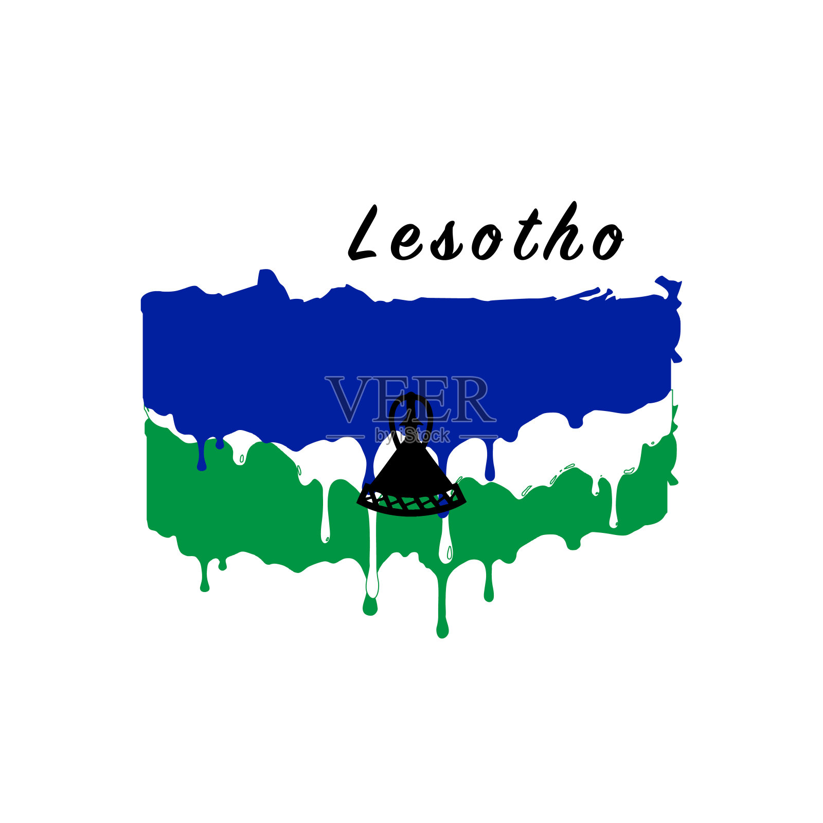 莱索托国旗插画图片素材_ID:361807951-Veer图库