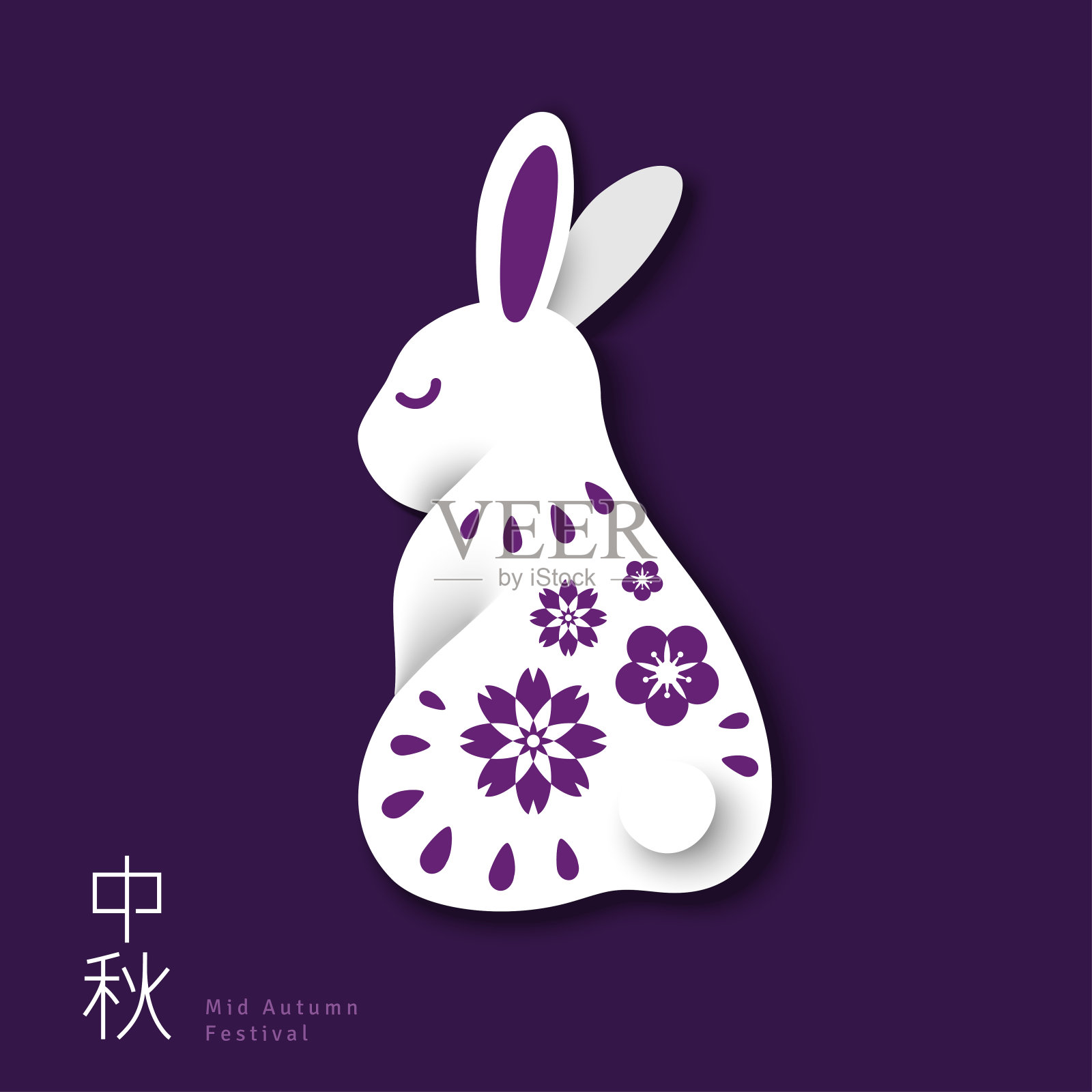 白月兔设计元素图片