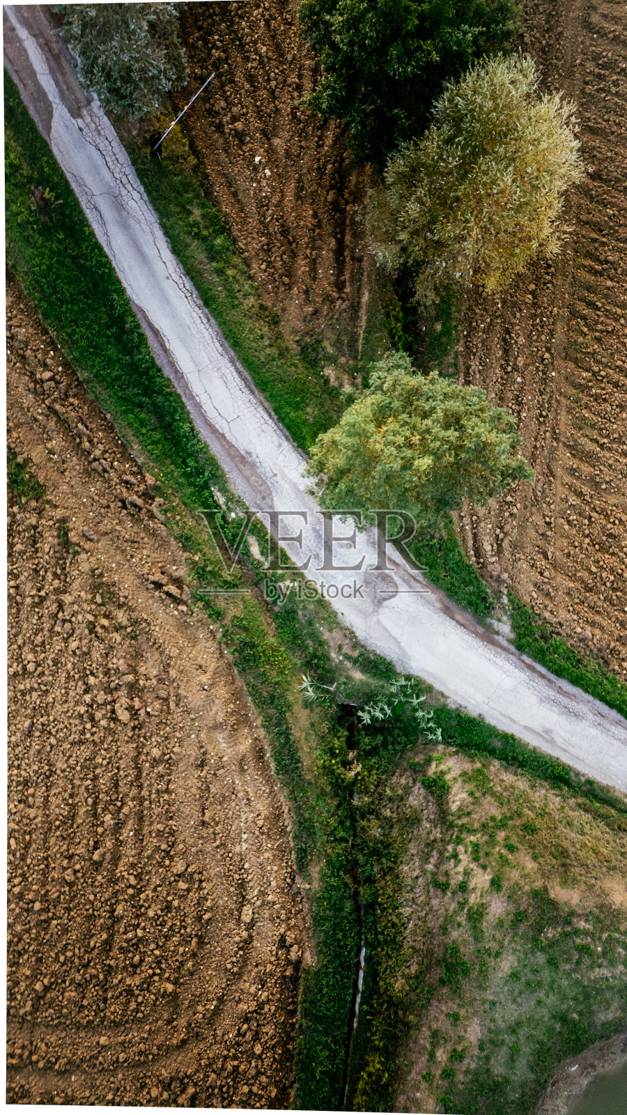 鸟瞰图的翁布里亚景观附近佩鲁贾，美丽的鸟瞰图的经典意大利景观照片摄影图片