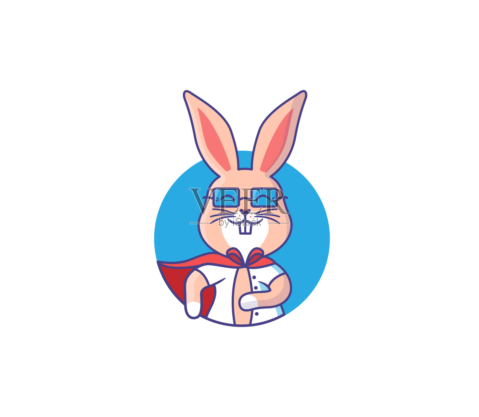 可爱的医生兔子吉祥物设计插画图片素材_ID:388073651-Veer图库