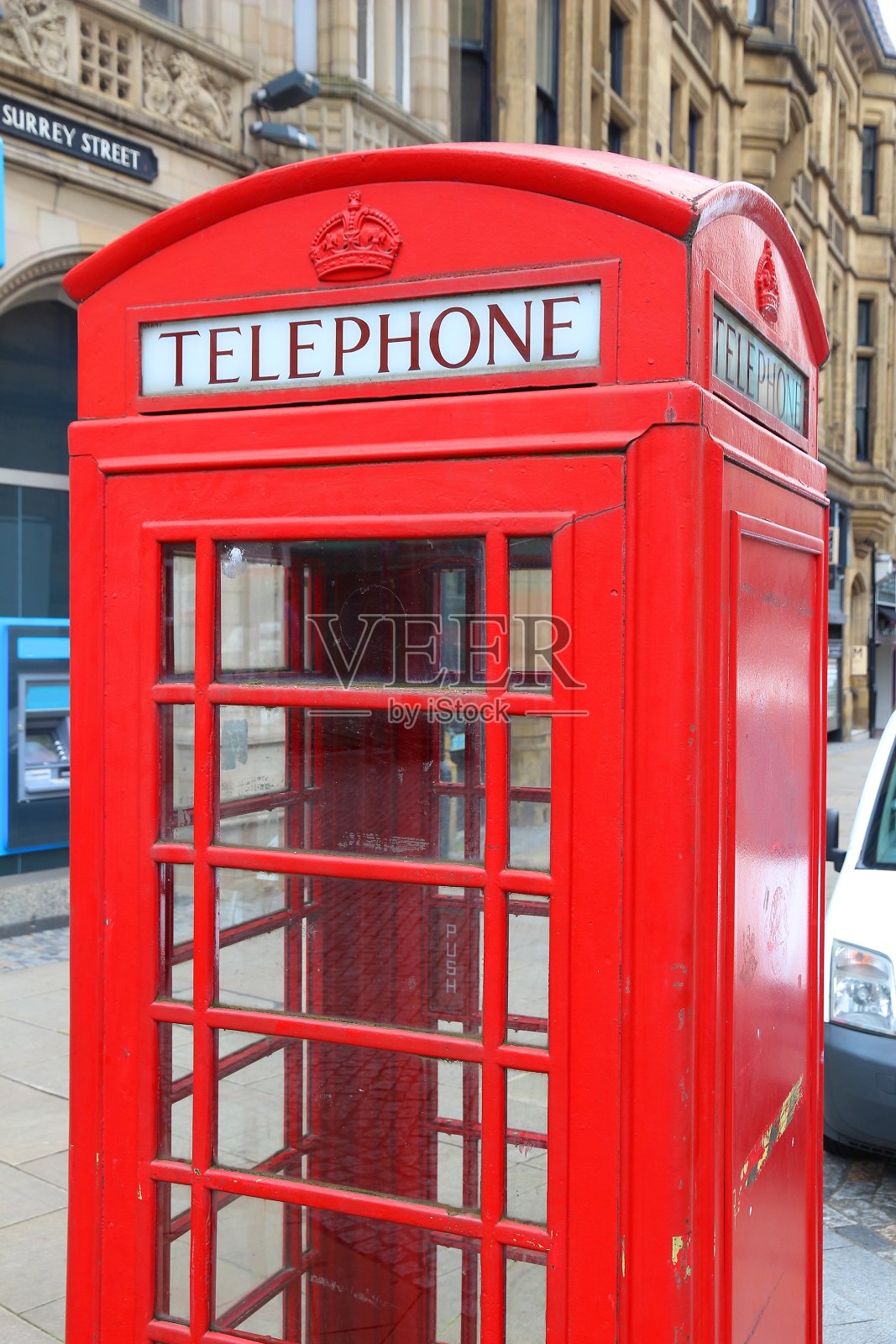 英国谢菲尔德的电话亭照片摄影图片