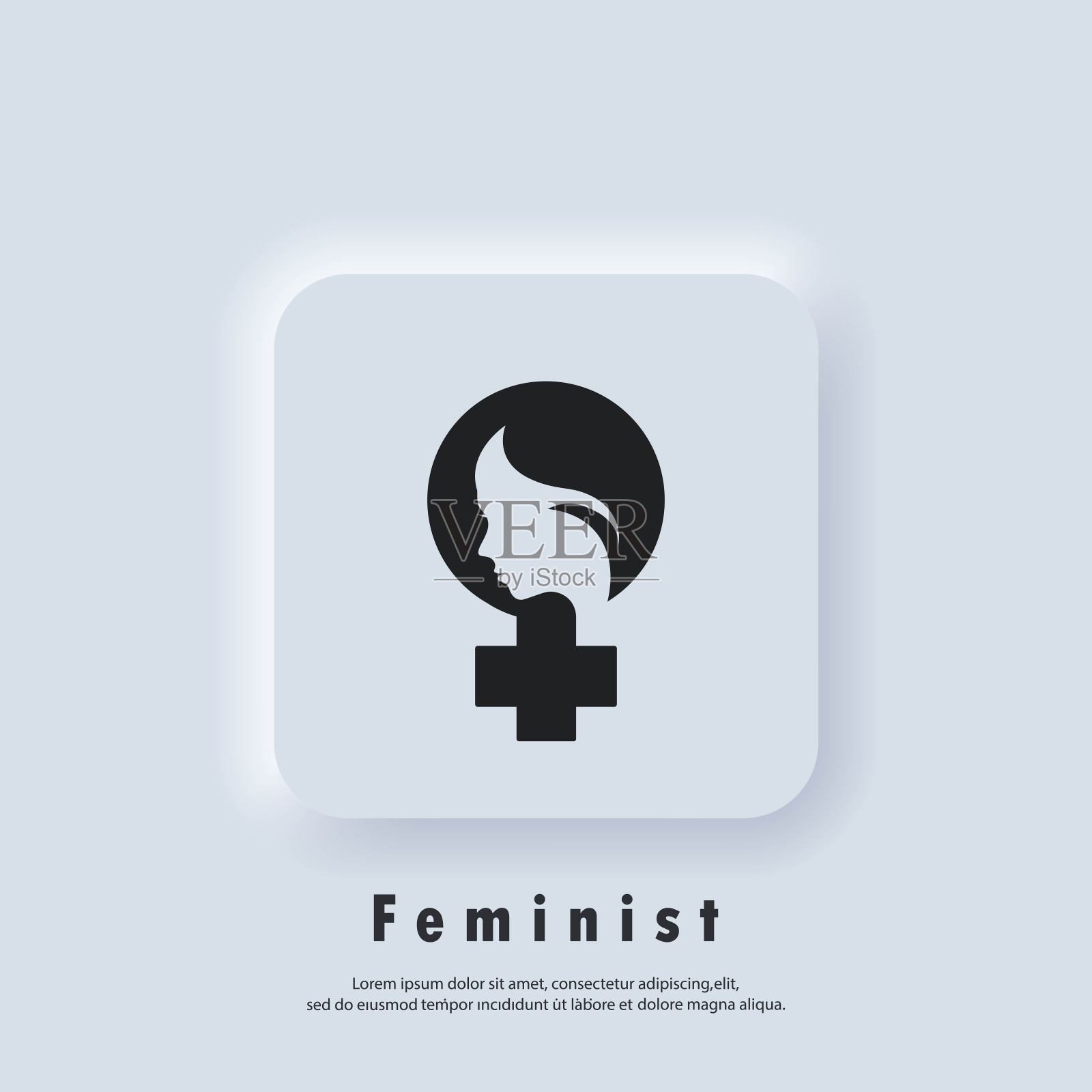 平等现实主义女权主义旗帜插图女性赋权平等权利女人图片素材-编号60416995-图行天下