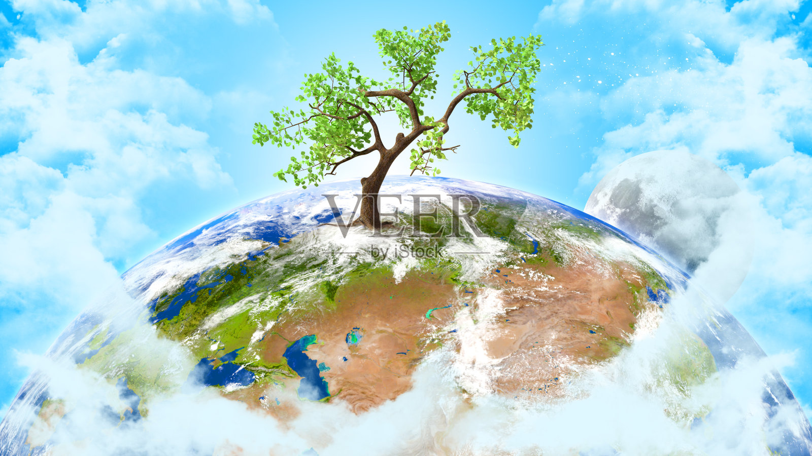 地球日。生态友好的概念。世界环境日的背景。拯救地球。快乐地球日海报或横幅背景。照片摄影图片