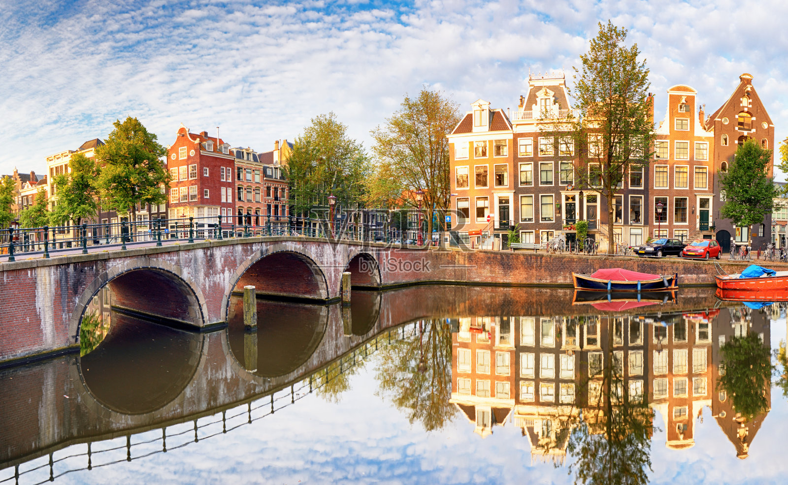 荷兰，白天的阿姆斯特丹照片摄影图片