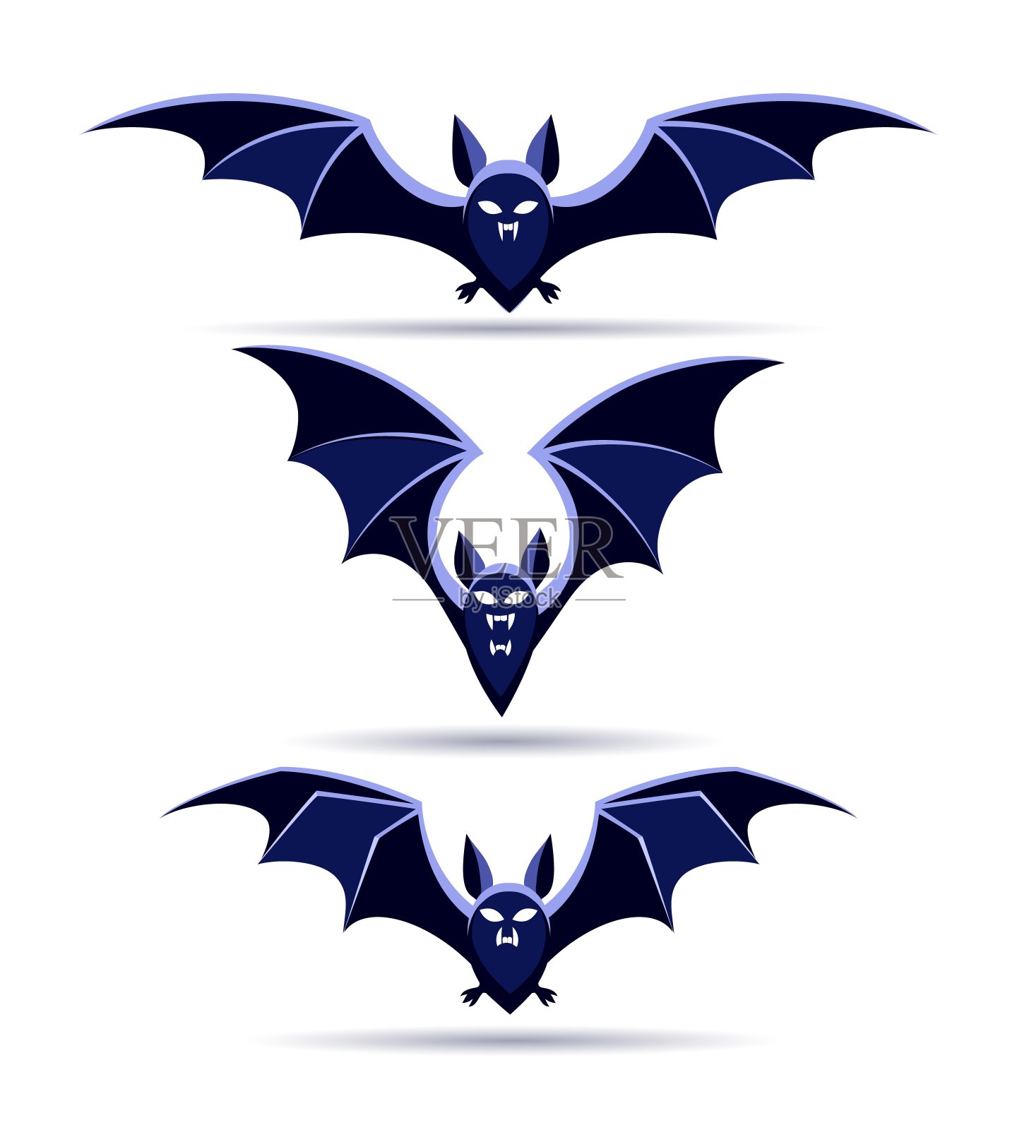 卡通吸血蝙蝠插画图片素材