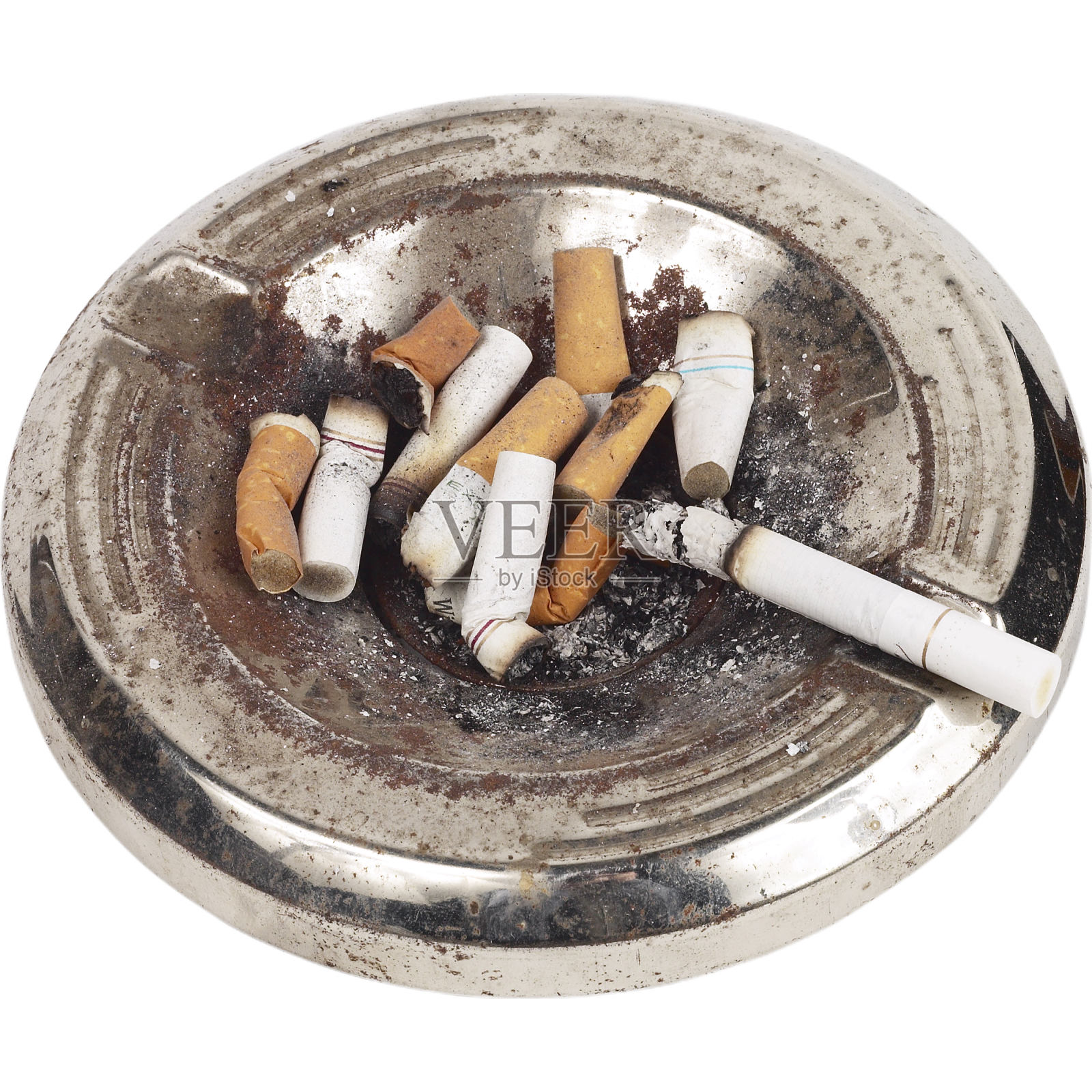 烟灰缸里的香烟头设计元素图片