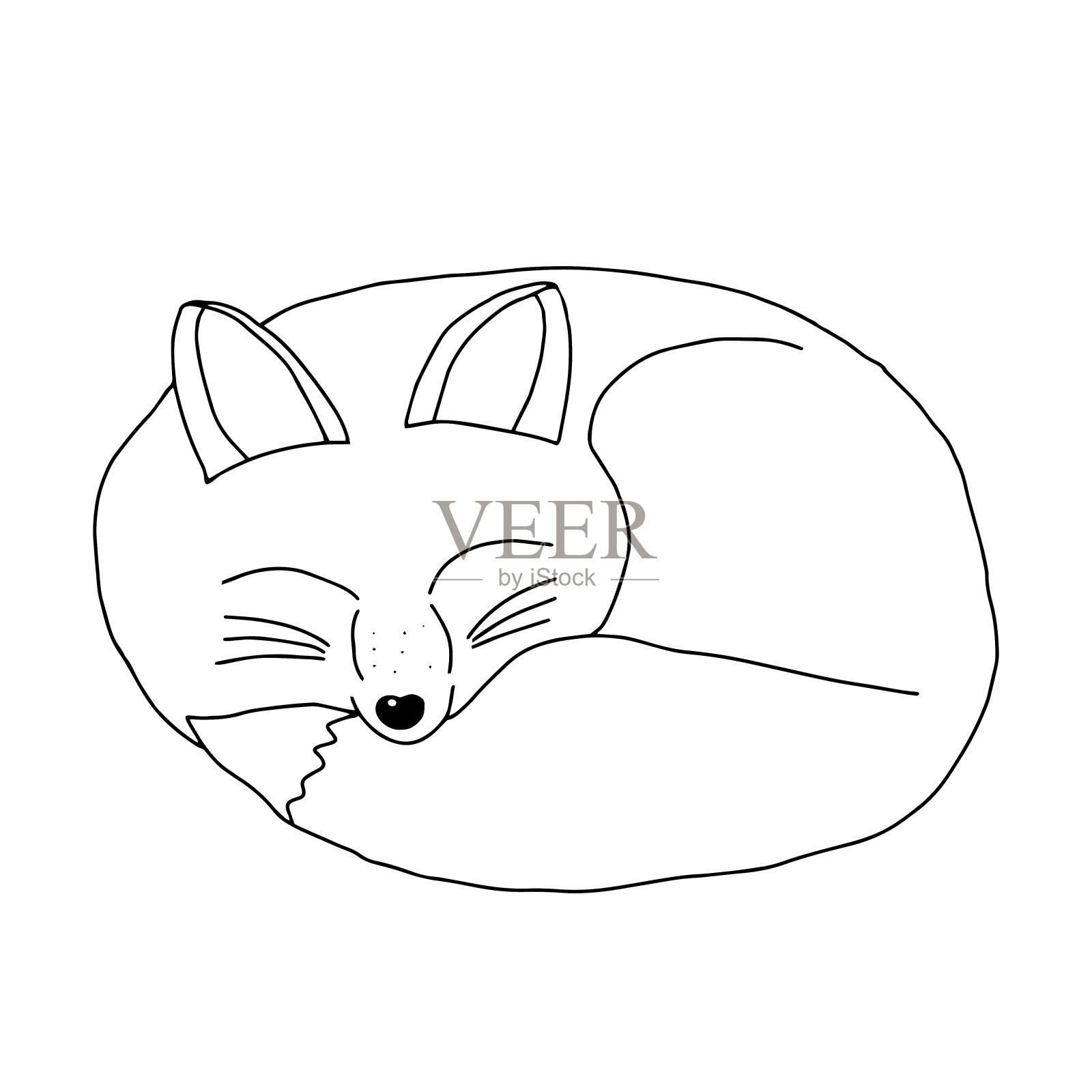 狐狸的尾巴简笔画图片