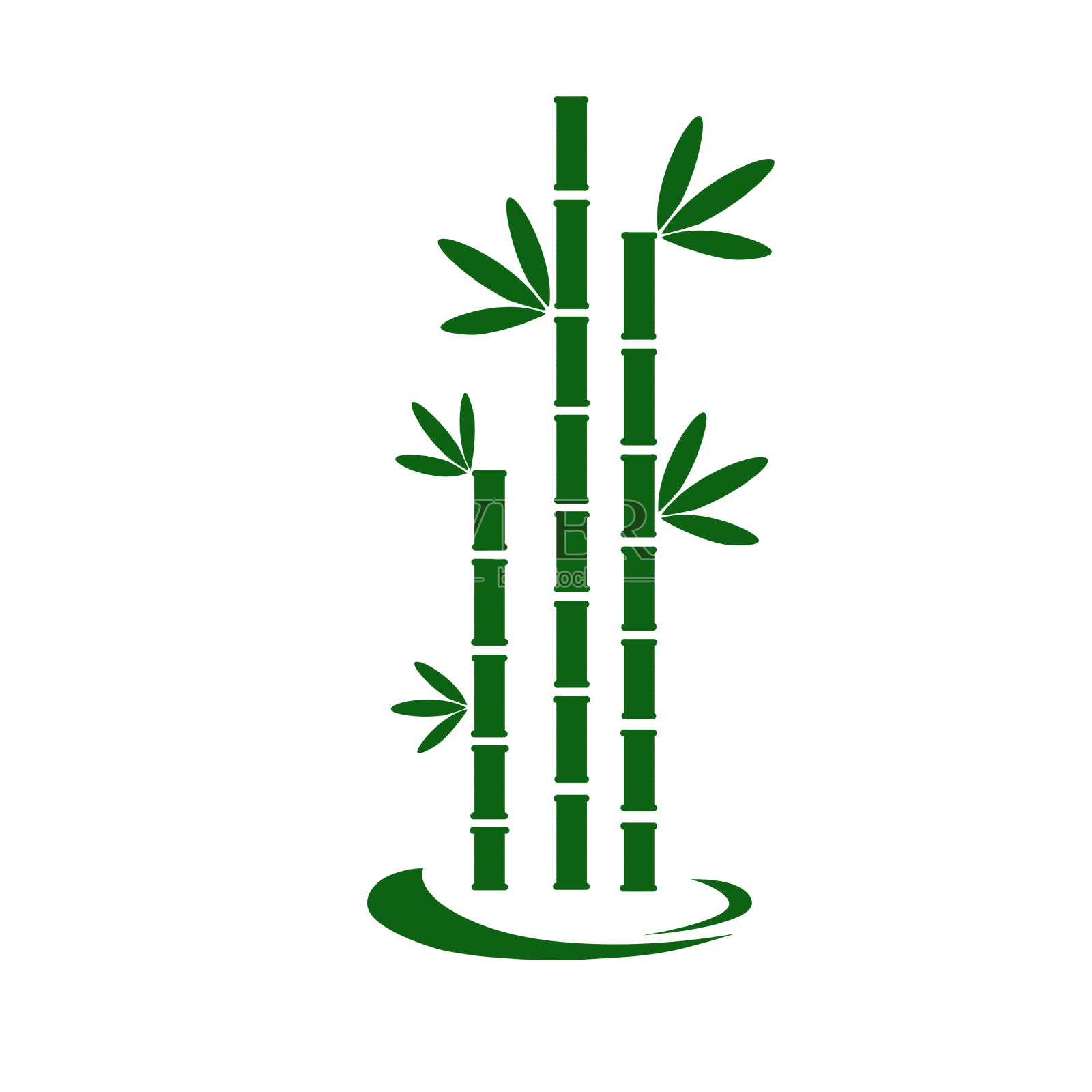 绿色卡通竹子设计元素图片