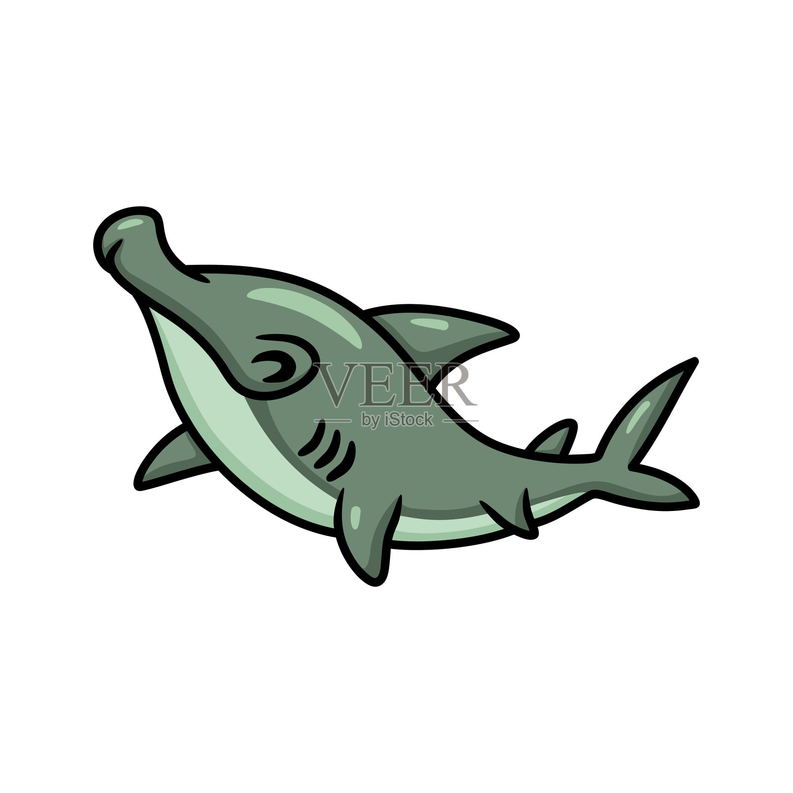 矢量蓝色鲨鱼设计素材免费下载 - 觅知网