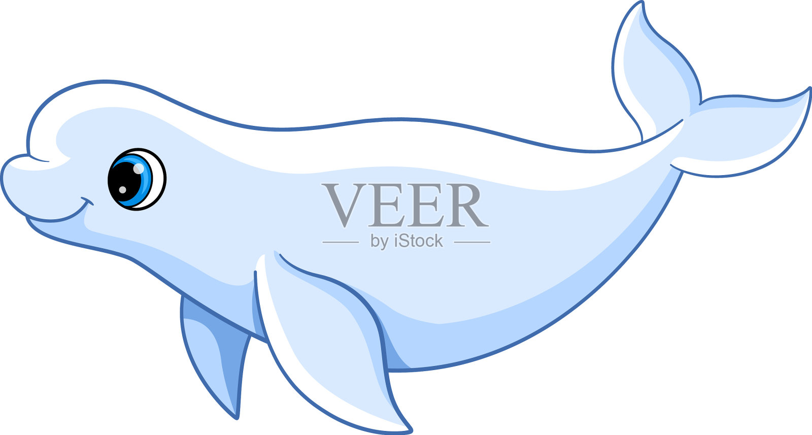 白鲸在清澈湛蓝的海水中嬉戏高清摄影大图-千库网