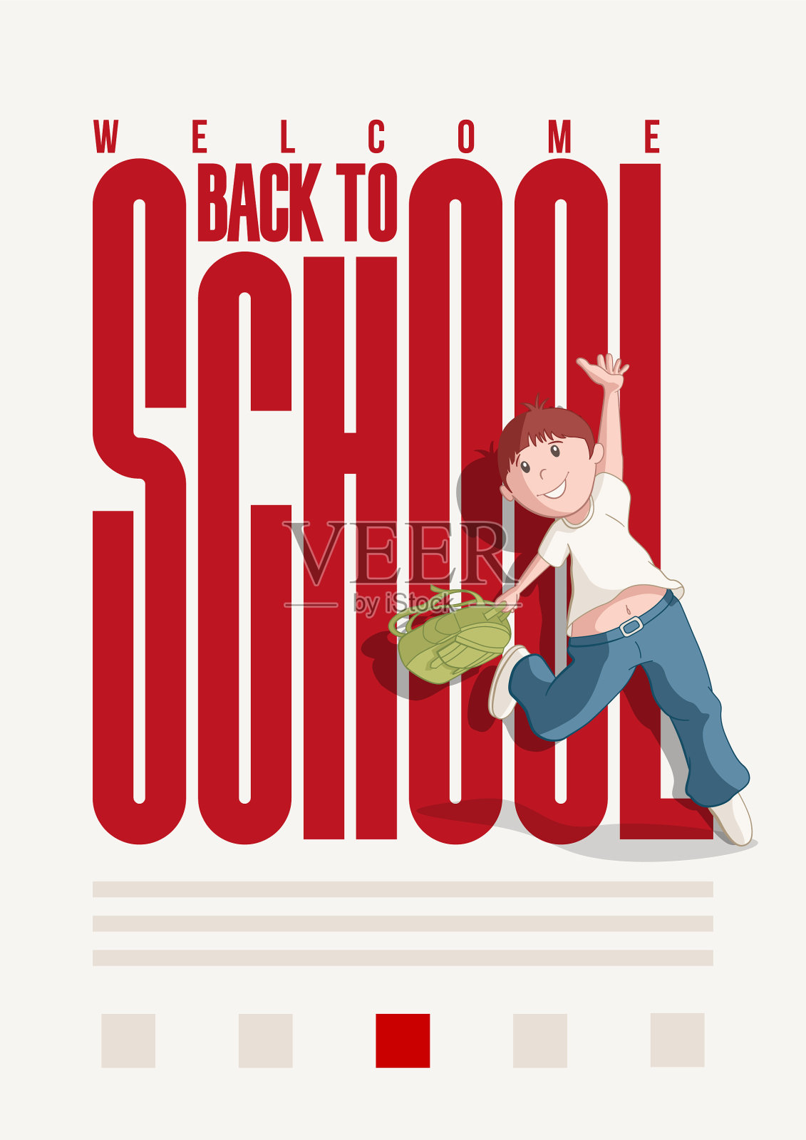 欢迎回到学校排版海报设计插画图片素材