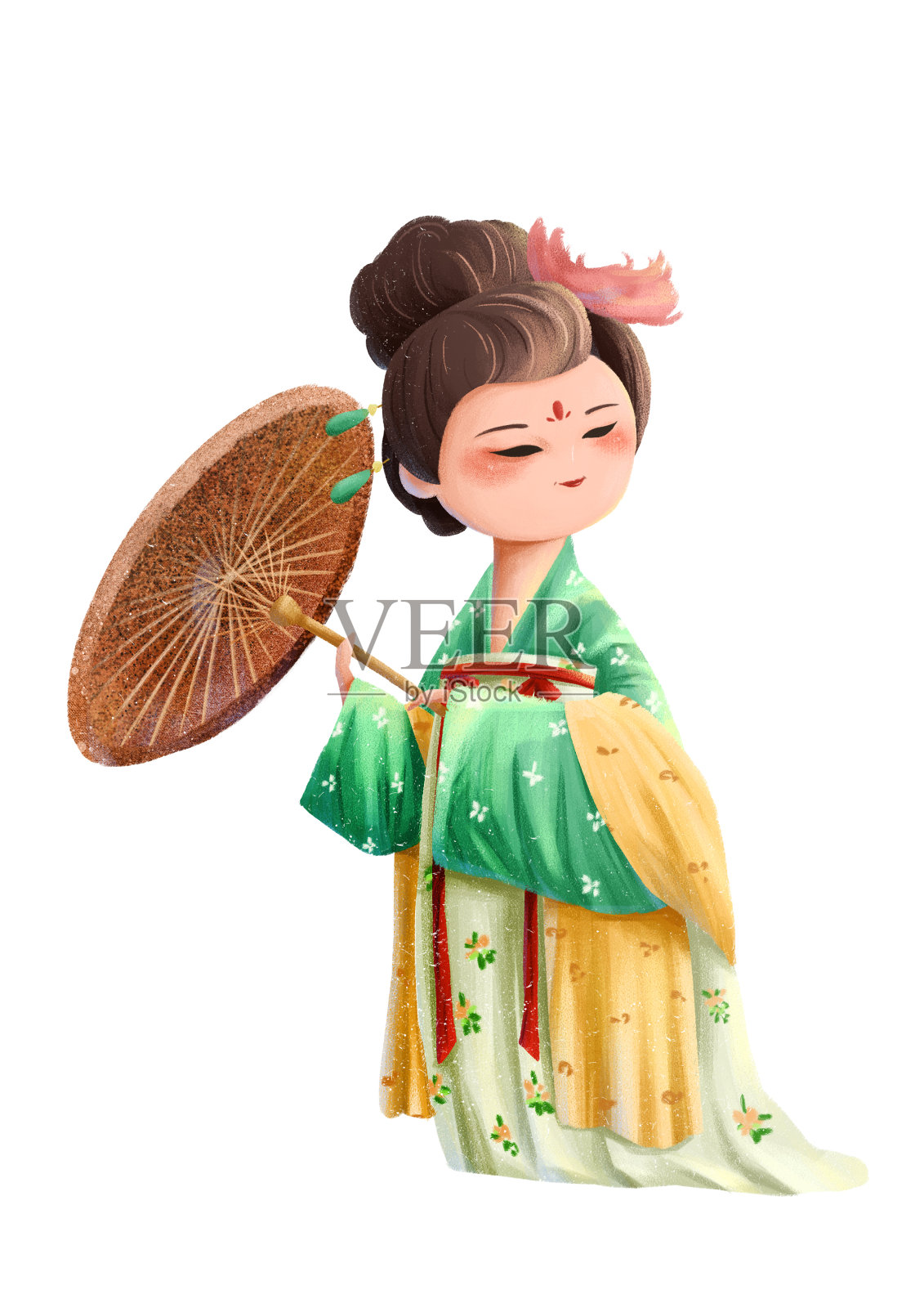 Chinese Ink Ancient Wind Umbrella Women PNG Transparent And Clipart ...