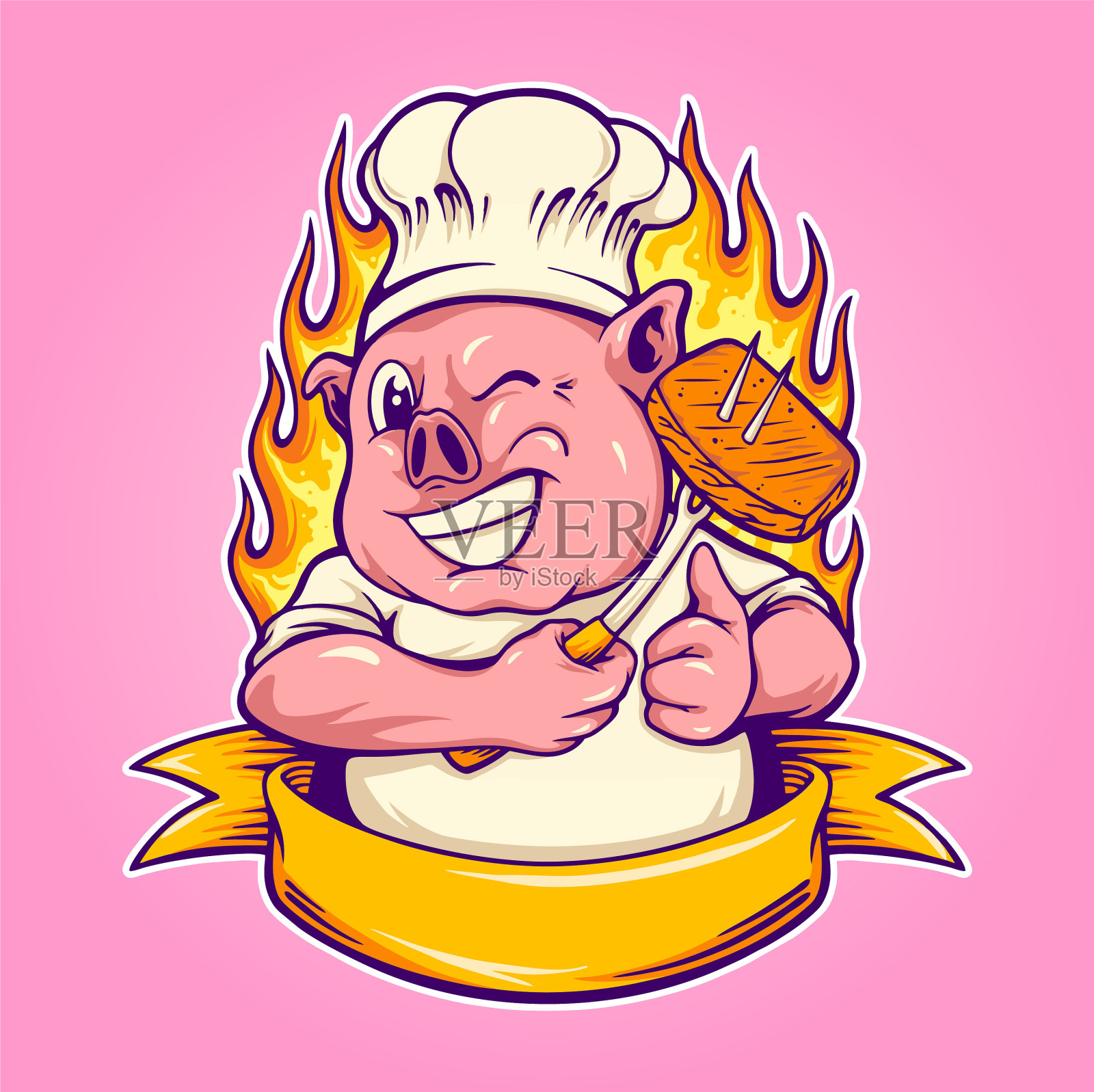 猪厨师卡通设计图__家禽家畜_生物世界_设计图库_昵图网nipic.com