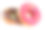 两个釉面甜甜圈孤立在白色背景上素材图片