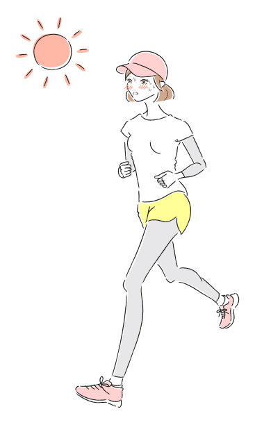 一个女人在跑,满头大汗图片下载