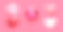 现实的心脏气球与图案，玫瑰花和多边形心脏在玻璃上粉彩背景。情人节爱情季节的广告元素素材图片