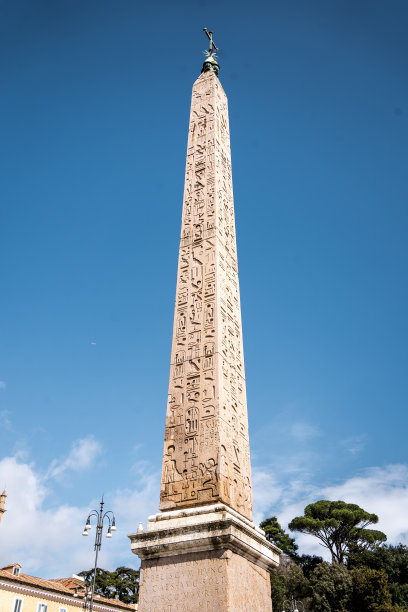 罗马人民广场的拉美西斯二世埃及方尖碑图片下载