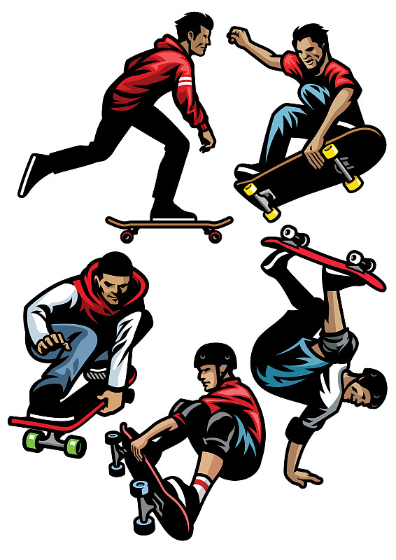 滑板运动员组图片下载